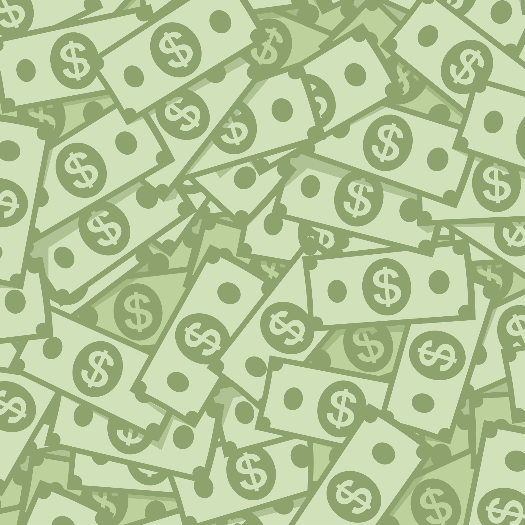 Tapete vinílico vintage padrão de dinheiro - TenStickers
