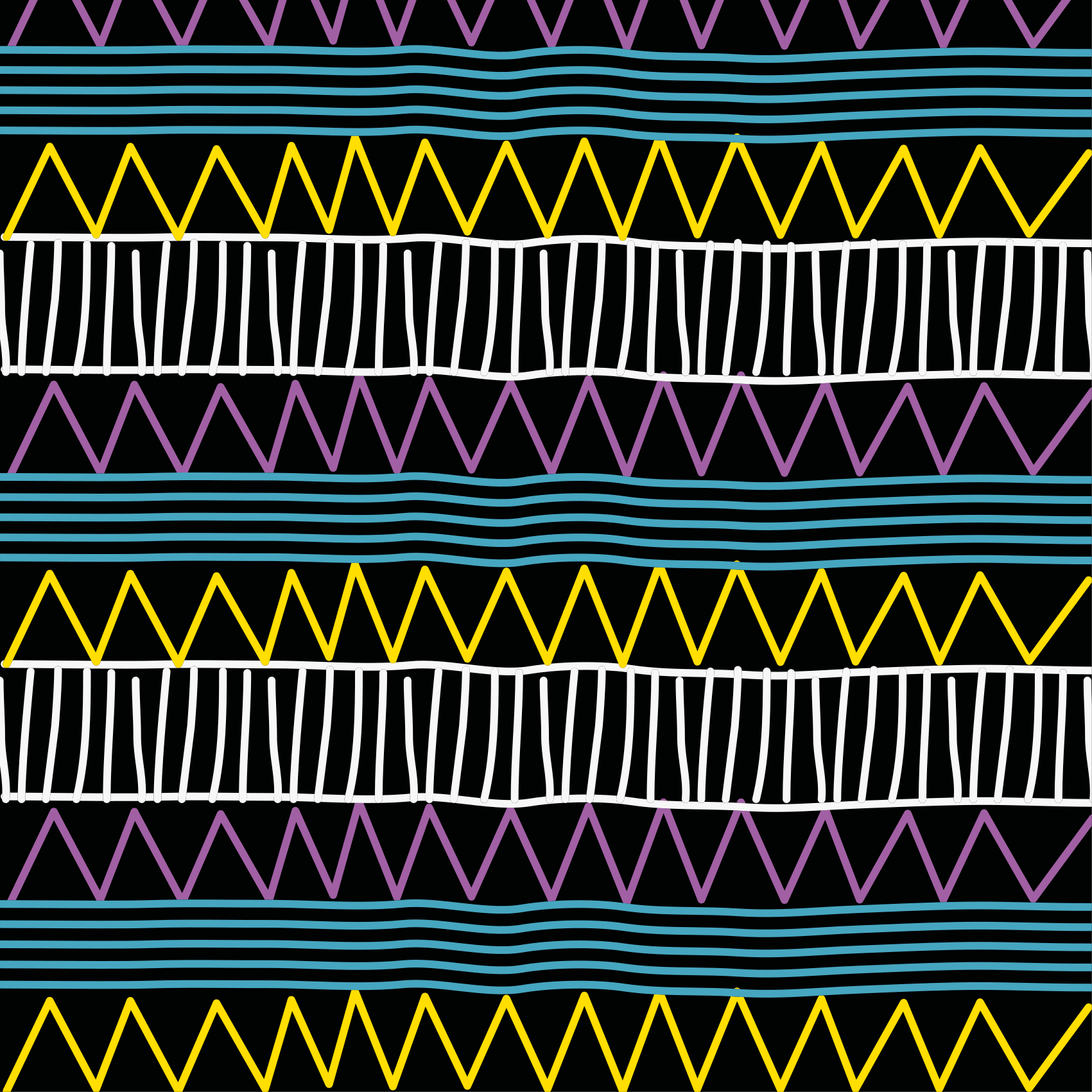 Tapete vinílico geométricas jogo de padrões coloridos - TenStickers