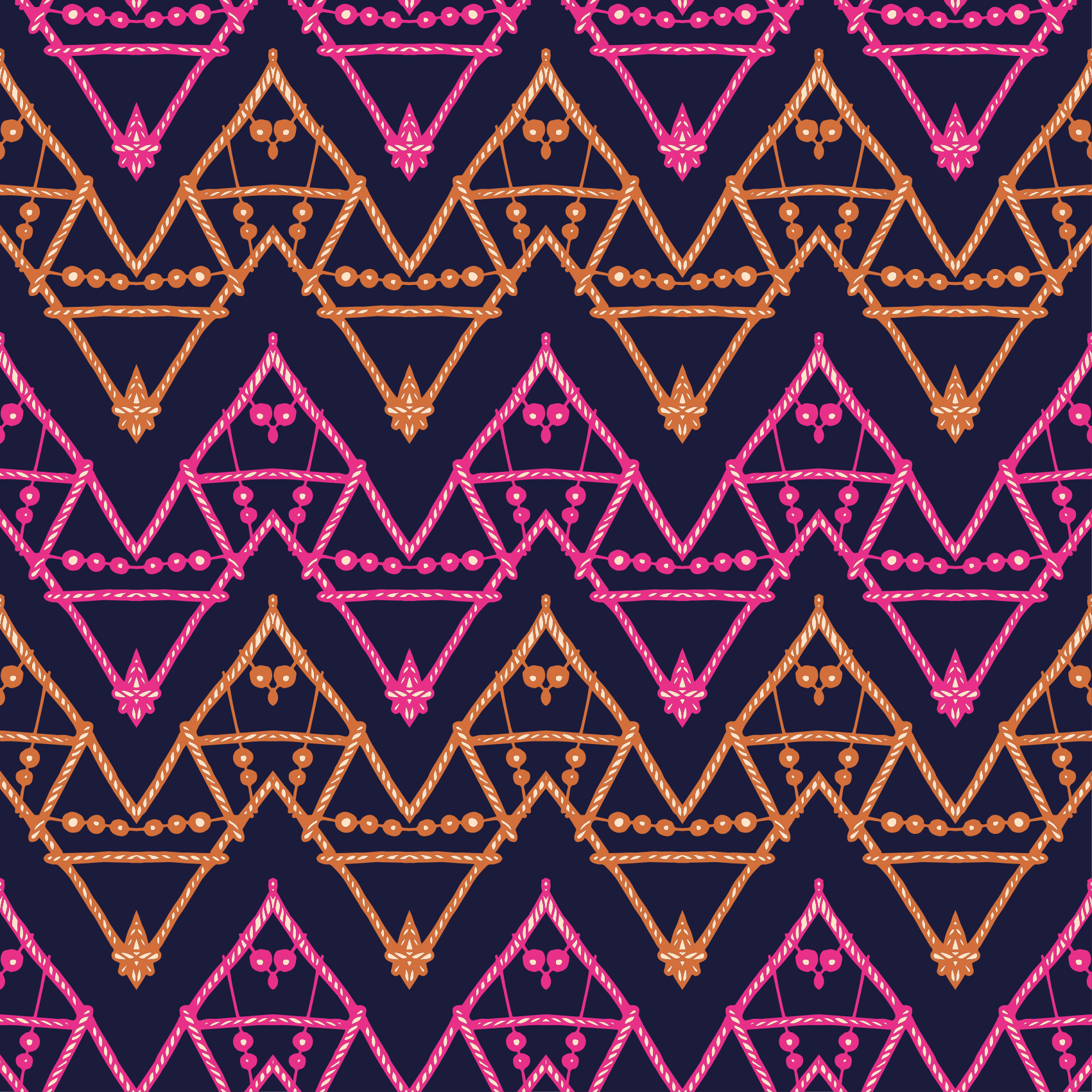 Tapete vinílico etnicas padrão tribal colorido - TenStickers