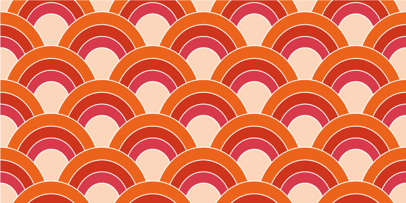 Tapete de quarto com padrão geométrico de pétalas geométricas - TenStickers