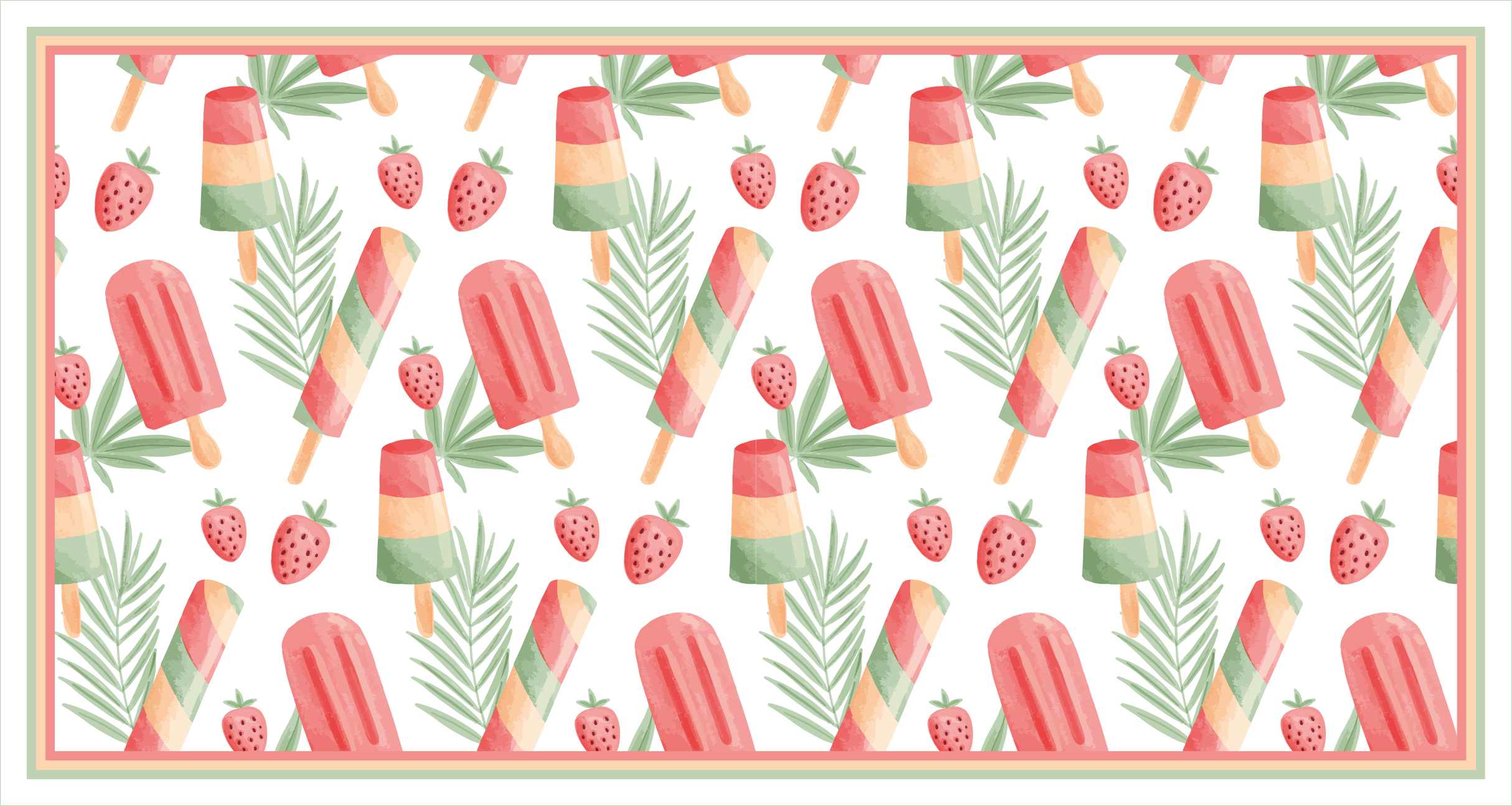 Tapete em vinil infantil guloseimas coloridas de gelo - TenStickers