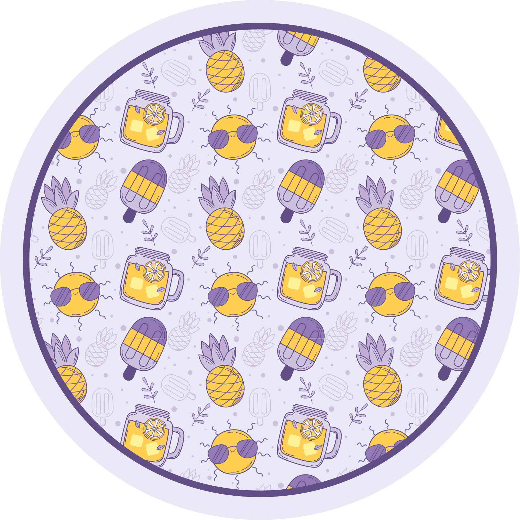 Tapete em vinil infantil diversão de verão tropical - TenStickers