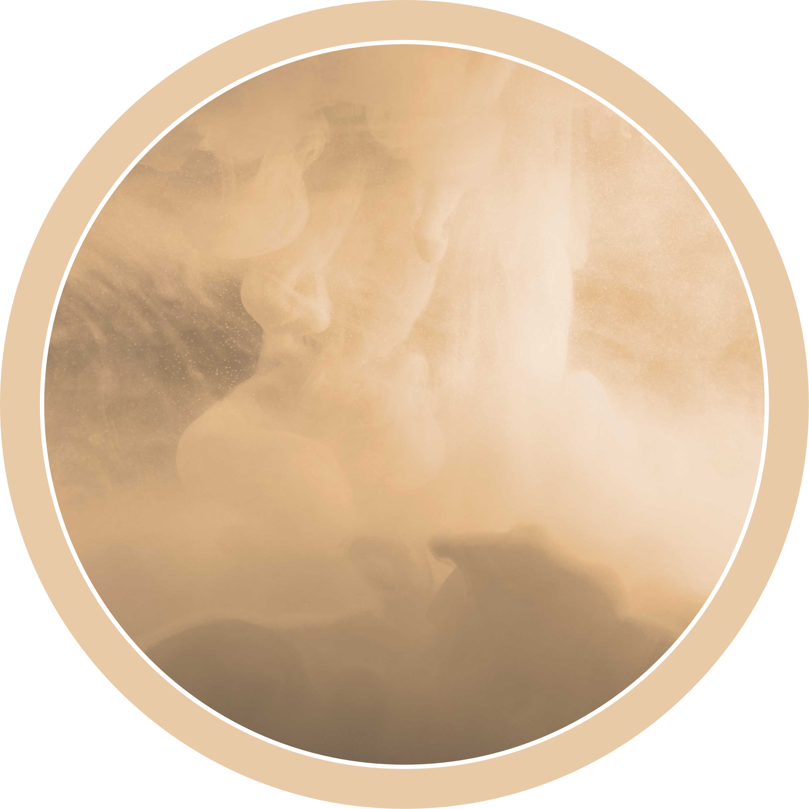 Tapete vinílico casa de banho ondas suaves de creme - TenStickers