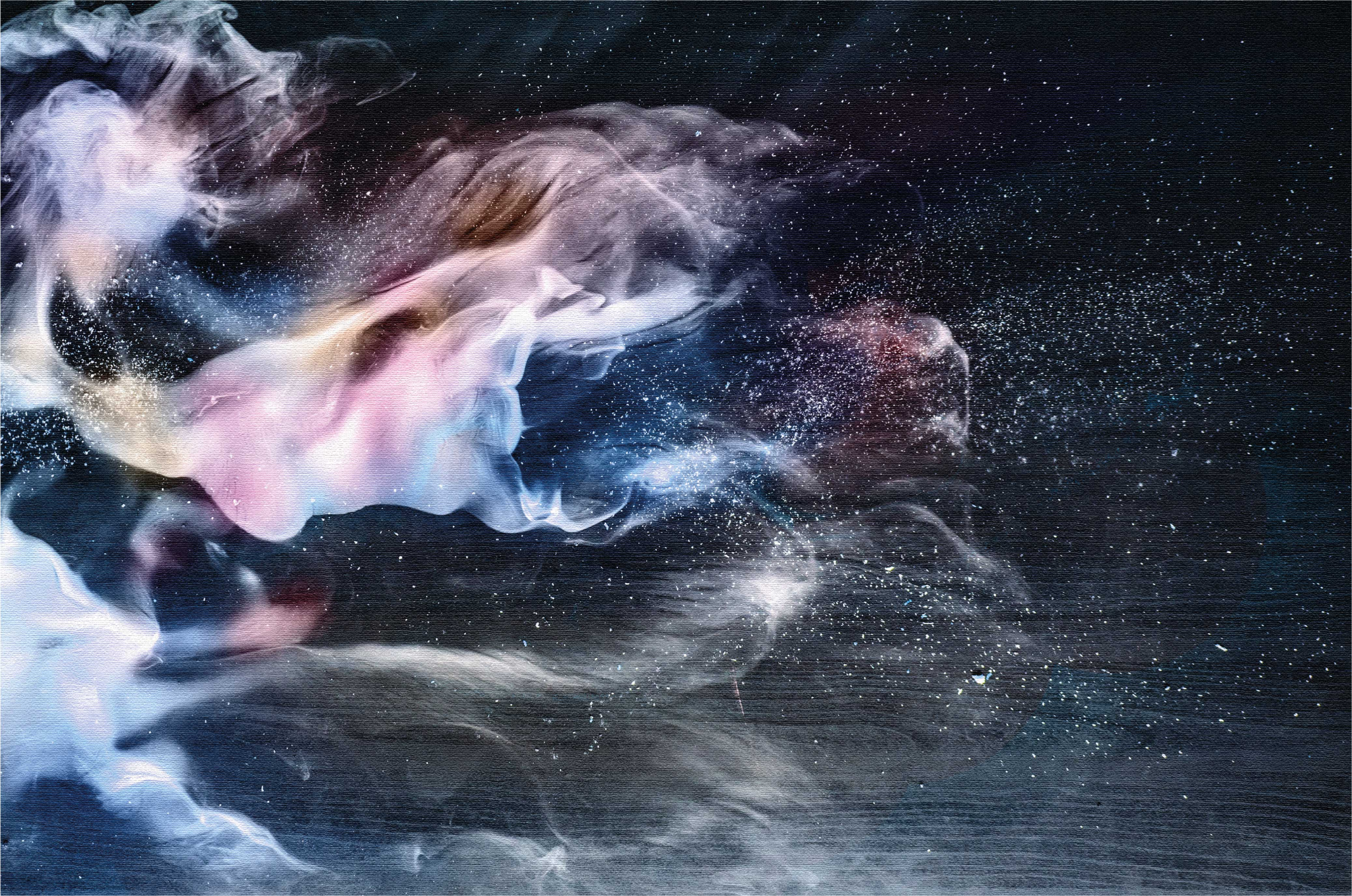 Tapete vinílico juvenil redemoinhos de fumaça cósmica - TenStickers