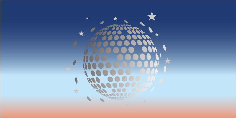 Tapete vinílico estrelas design de esfera celeste - TenStickers