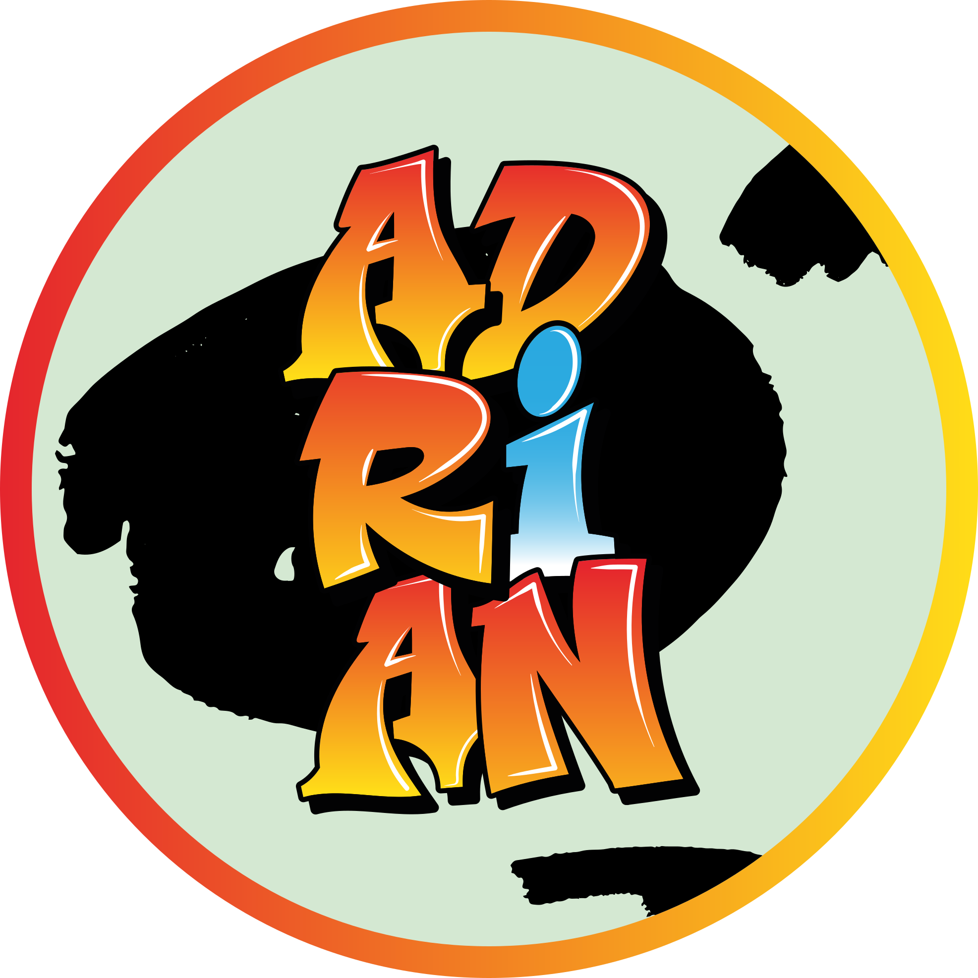 Tapete vinílico com nome design colorido - TenStickers