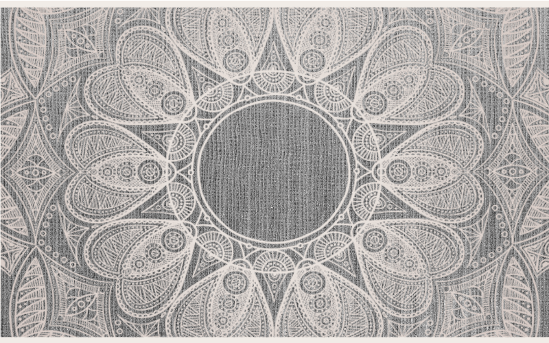 Tapete vinílico de mandala motivo redondo sofisticado - TenStickers