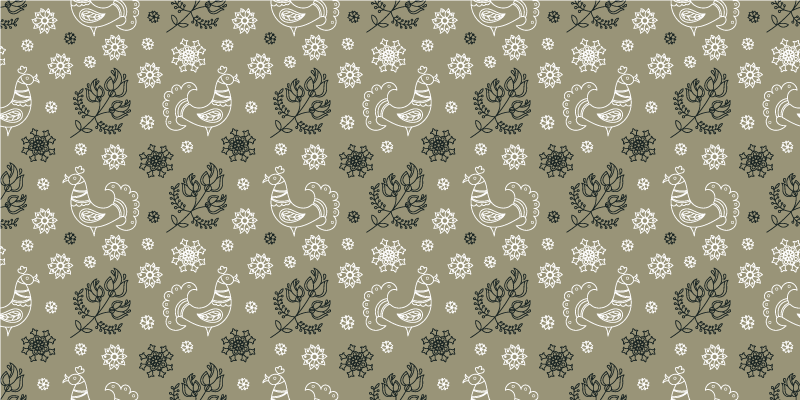 Tapete vinílico com nome motivos animais encantadores - TenStickers