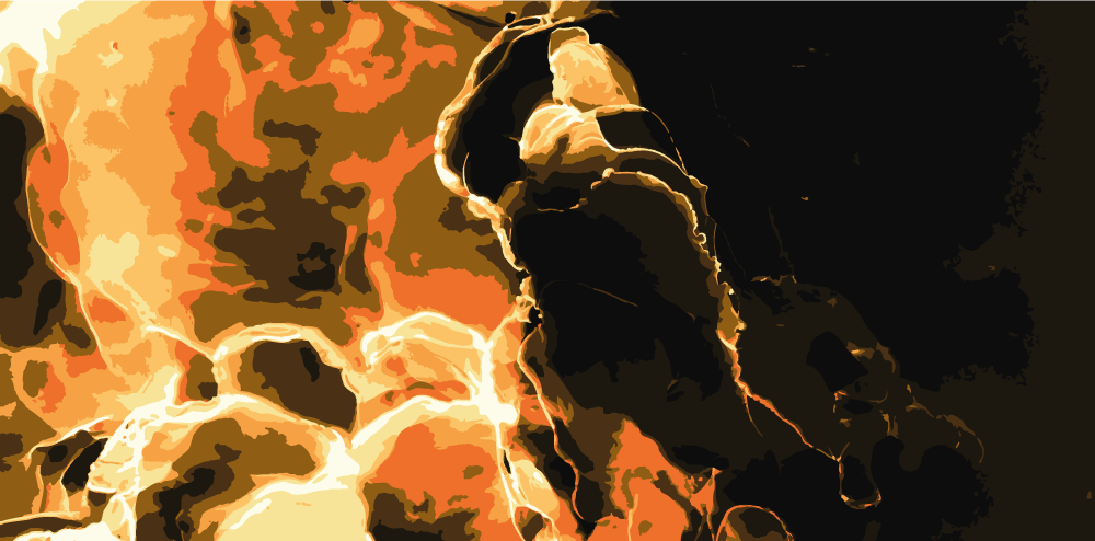 Tapete de vinil mármore efeito de fogo - TenStickers