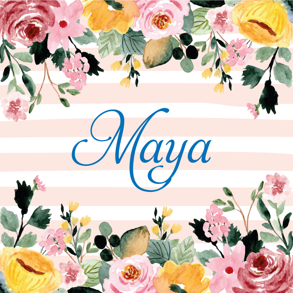 Tapete vinílico quarto personalização floral - TenStickers