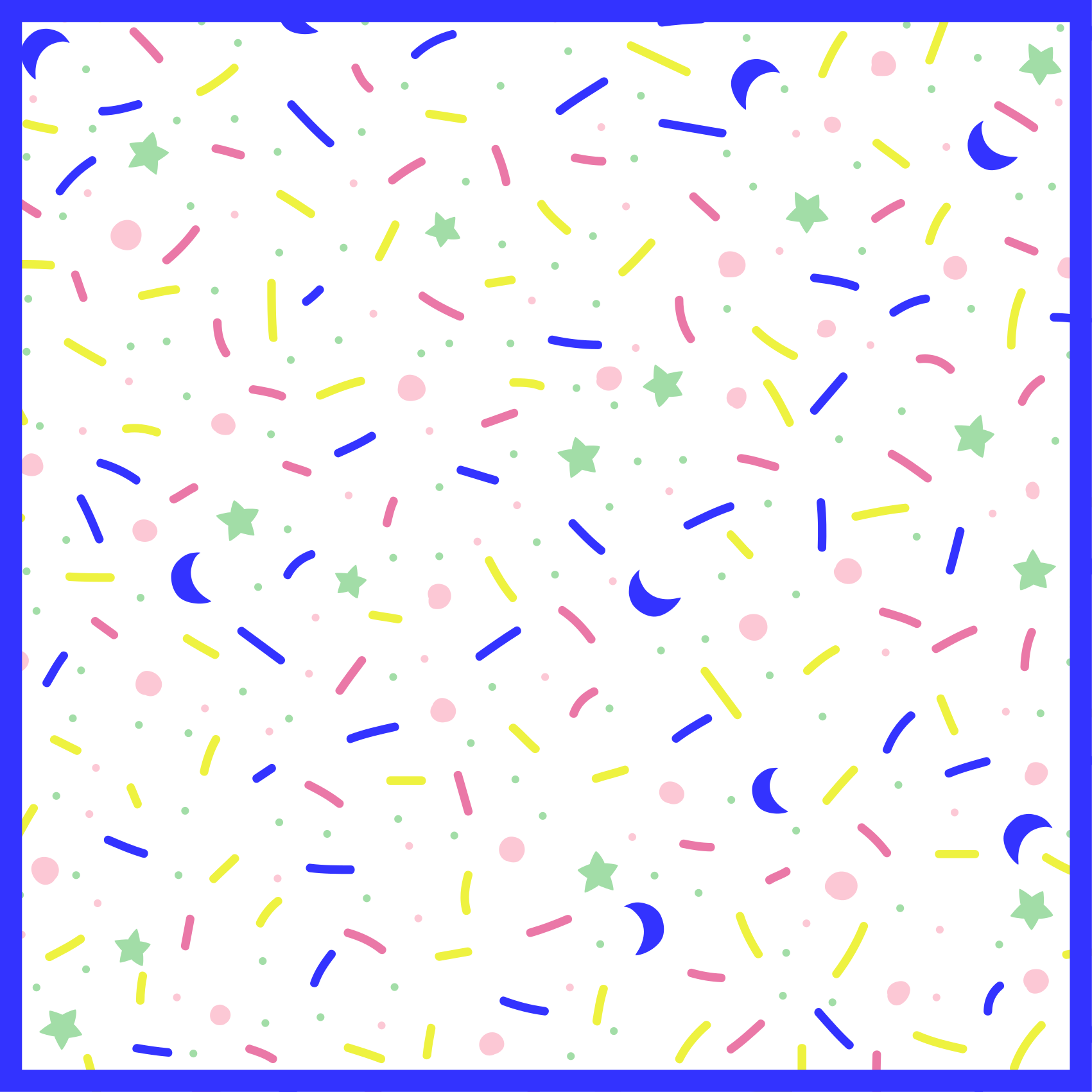 Tapete em vinil infantil festa formas coloridas - TenStickers