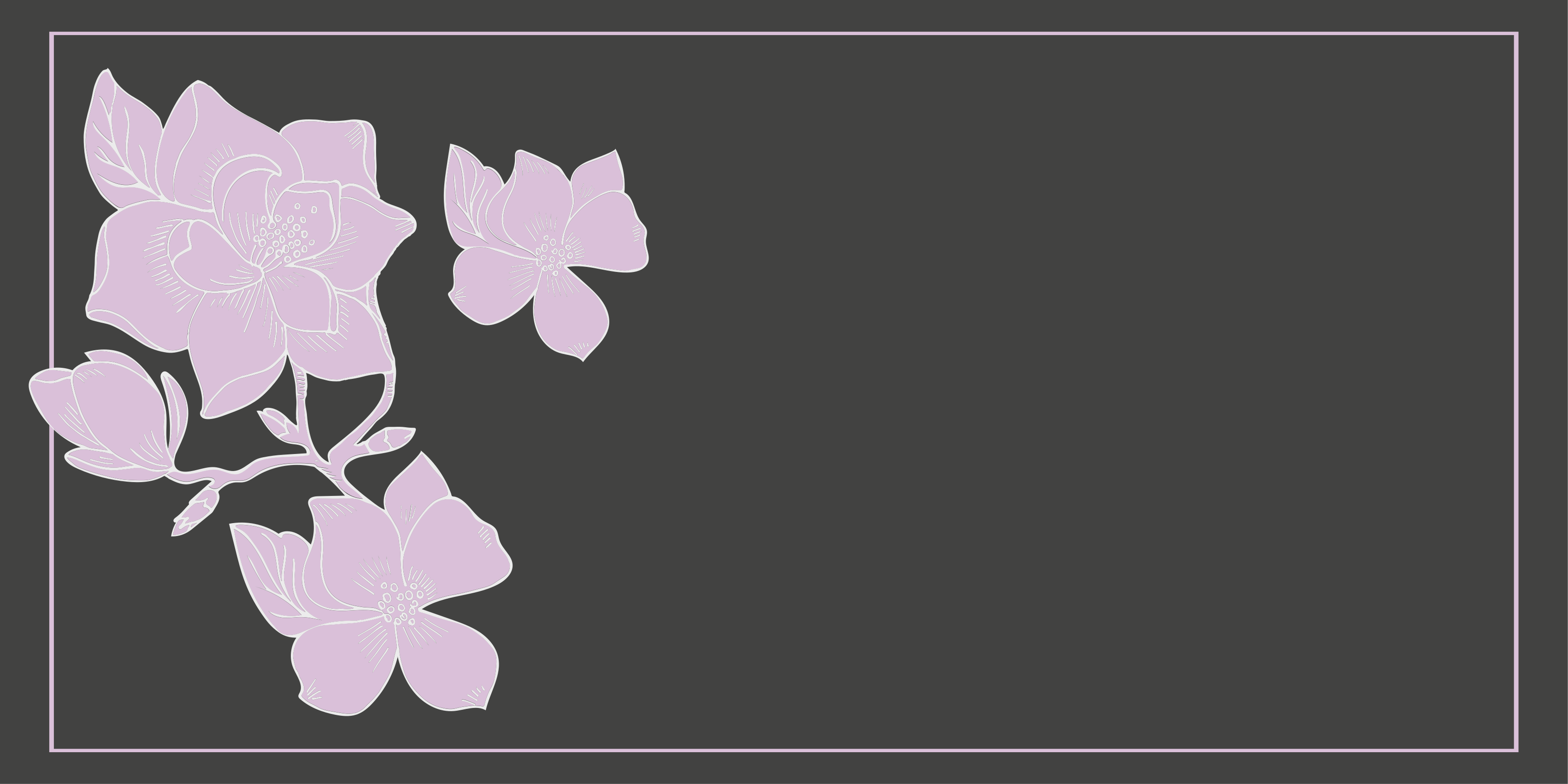 Tapete vinílico flores e plantas arranjo rosa - TenStickers