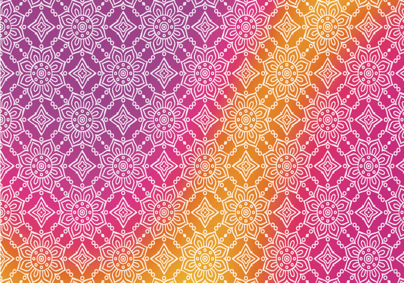 Tapete vinílico de mandala gradiente elegante - TenStickers