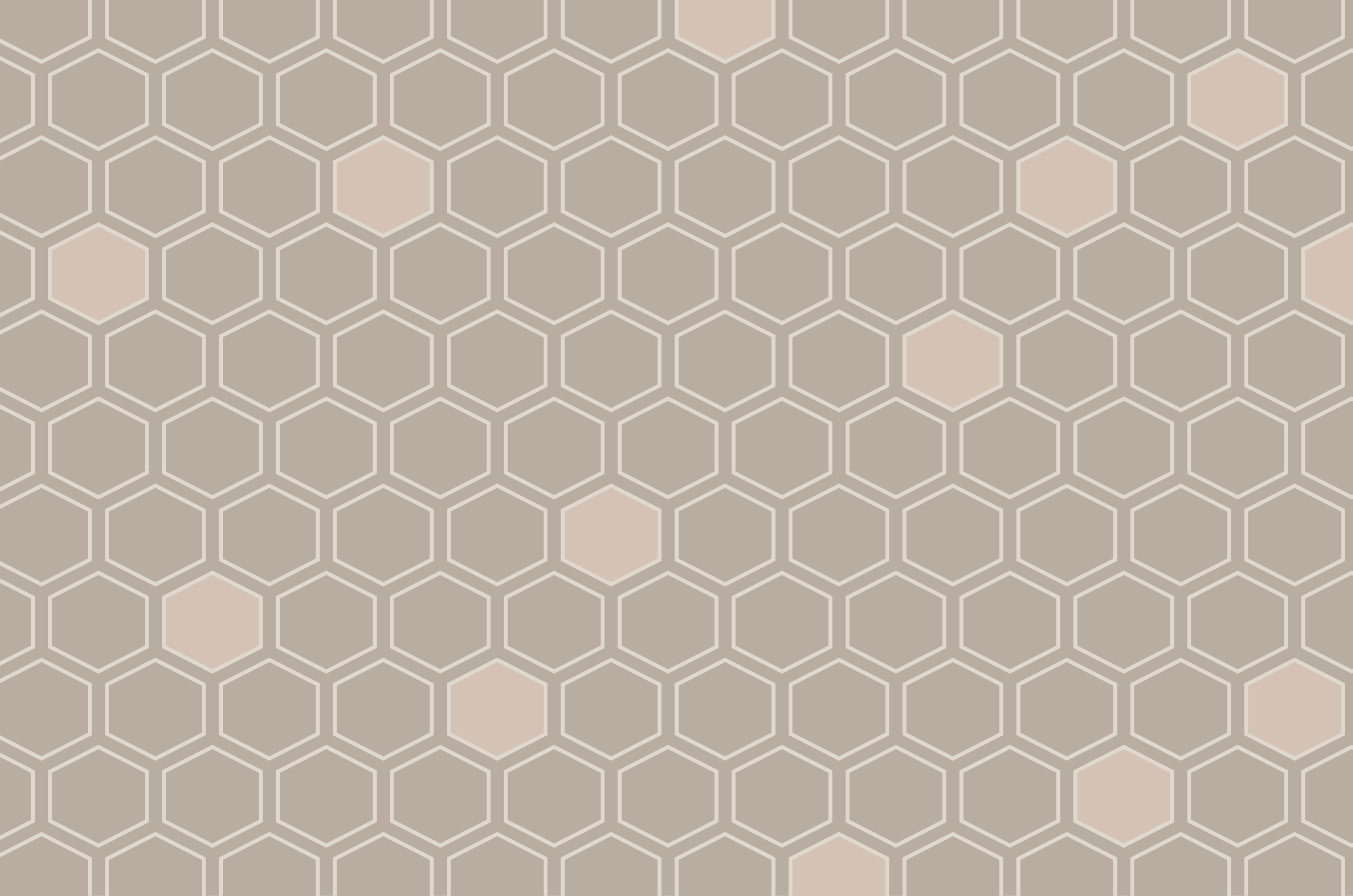 Tapete vinílico geométricas motivo hexagonal bege - TenStickers