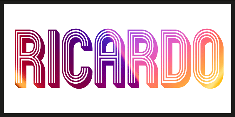 Tapete vinílico juvenil nome personalizado neon - TenStickers