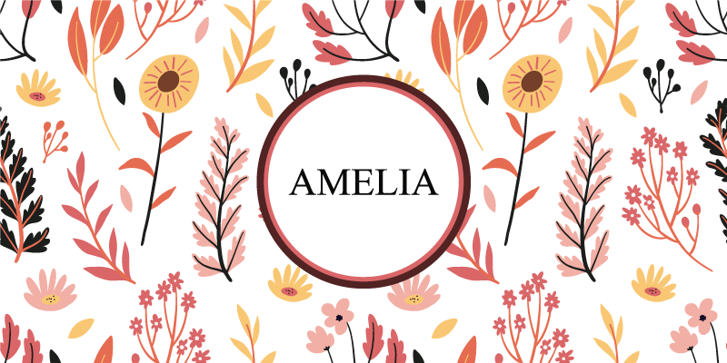 Tapete vinílico com nome nome do estilo natural - TenStickers