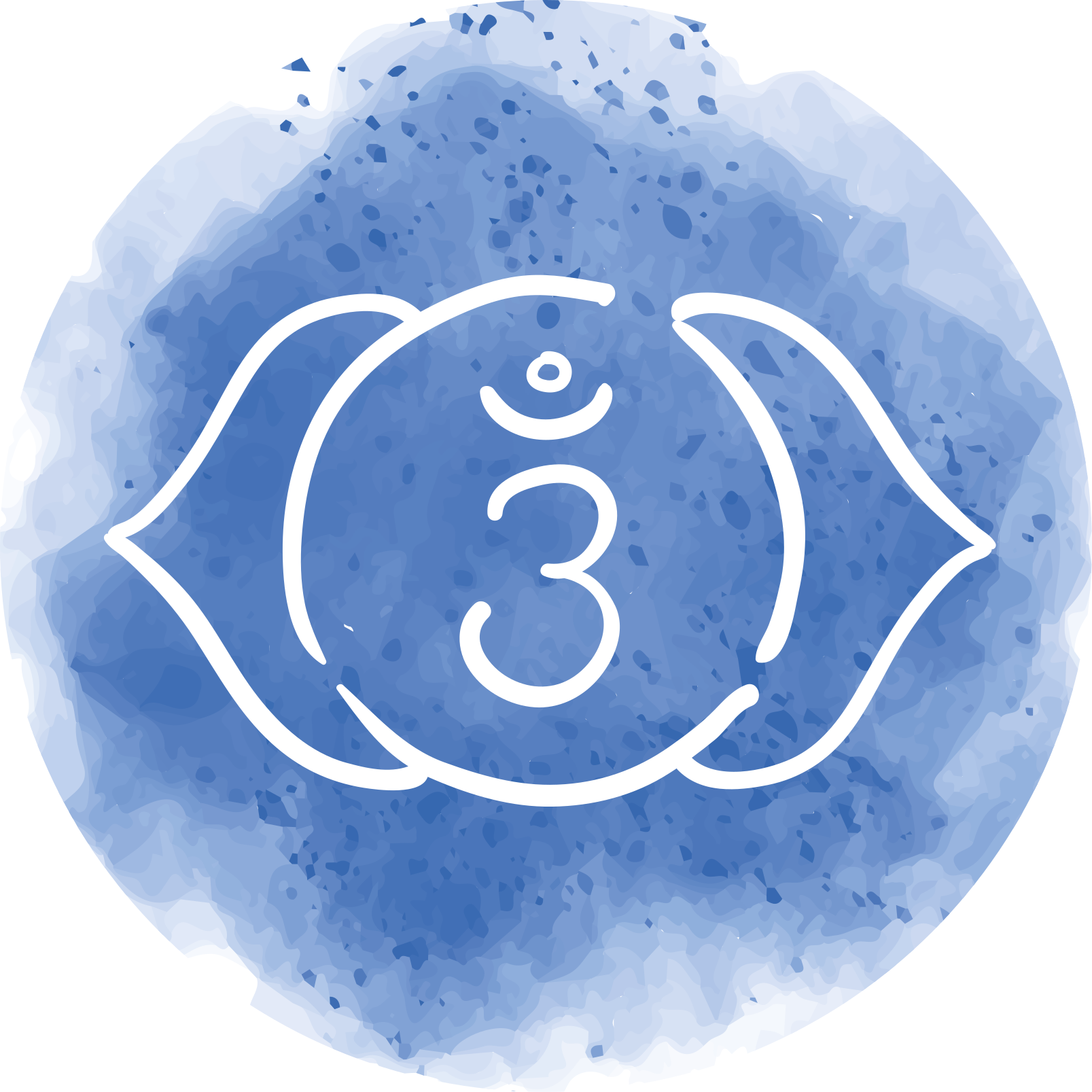 Tapete vinílico de mandala símbolo azul calmante - TenStickers