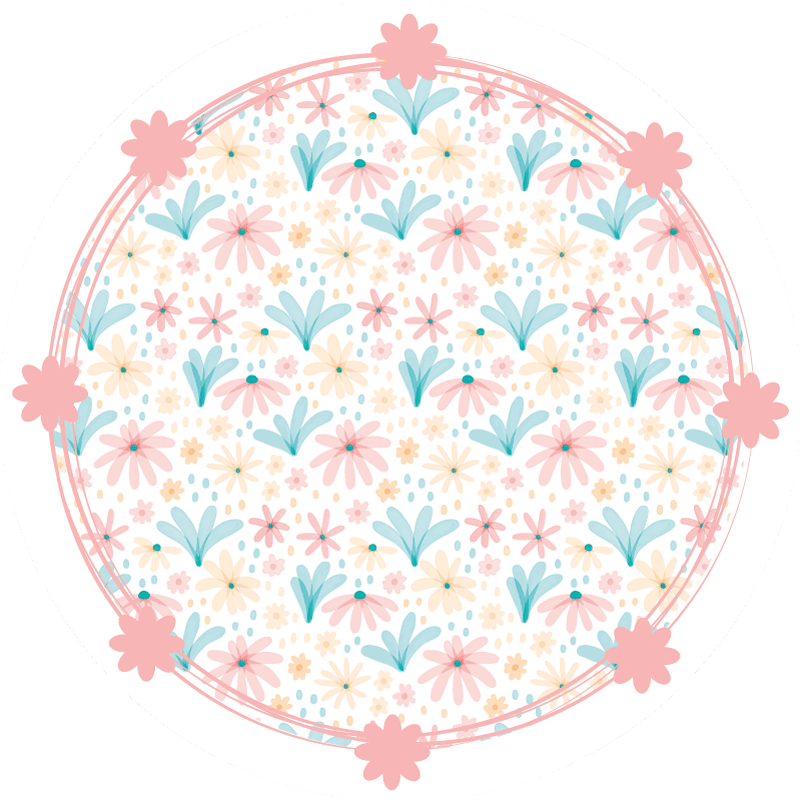 Tapete vinílico flores e plantas motivo flores suaves - TenStickers