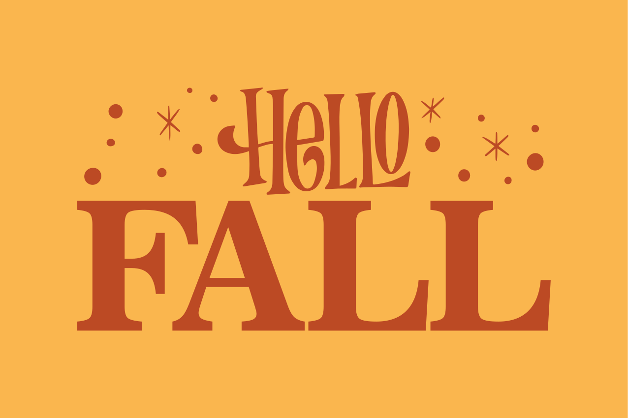 Tapete vinílico frases e textos bem-vindo, outono - TenStickers