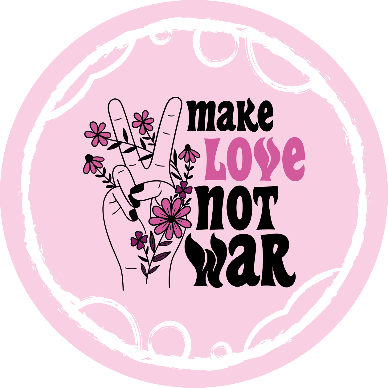 Tapete vinílico frases e textos mensagem de amor pacífica - TenStickers