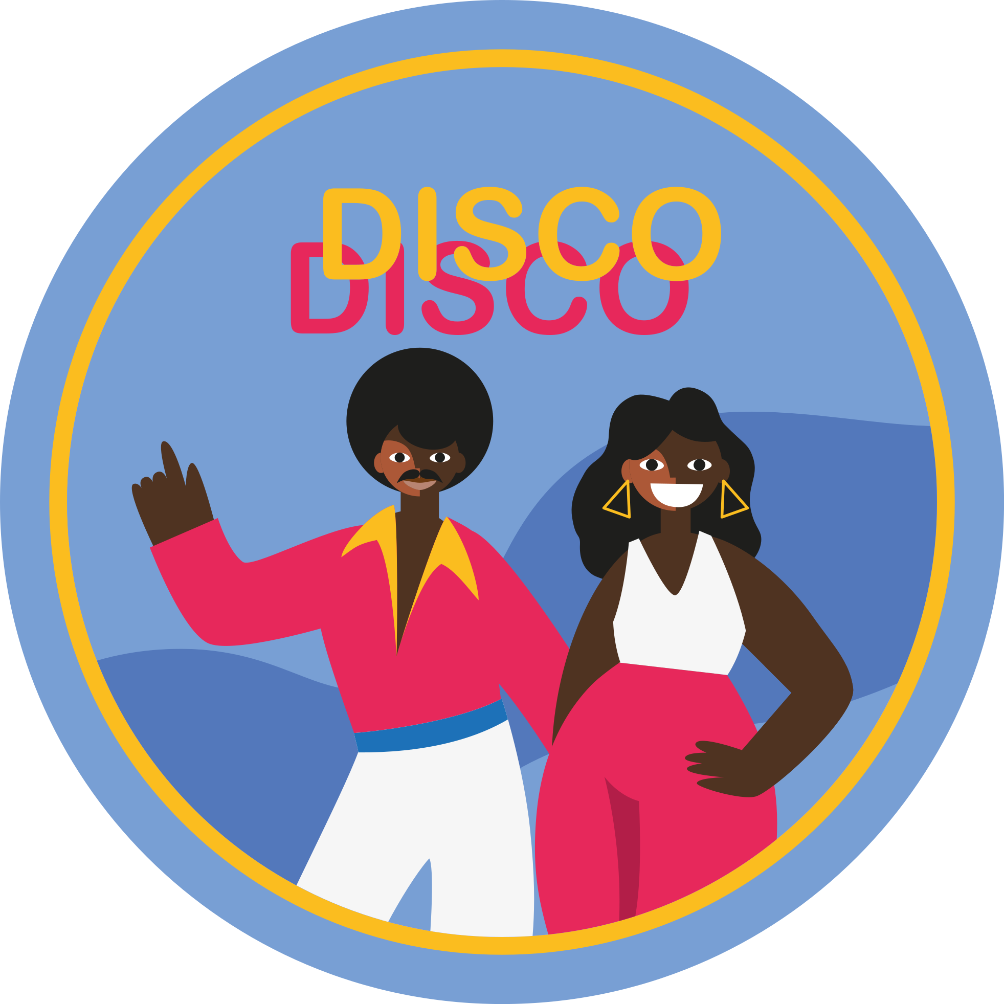 Tapete vinílico redondo vibrações discoteca elegantes - TenStickers
