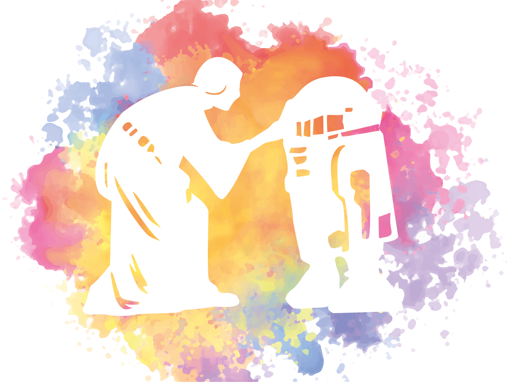 Tapete vinílico juvenil saga galáctica aquarela - TenStickers