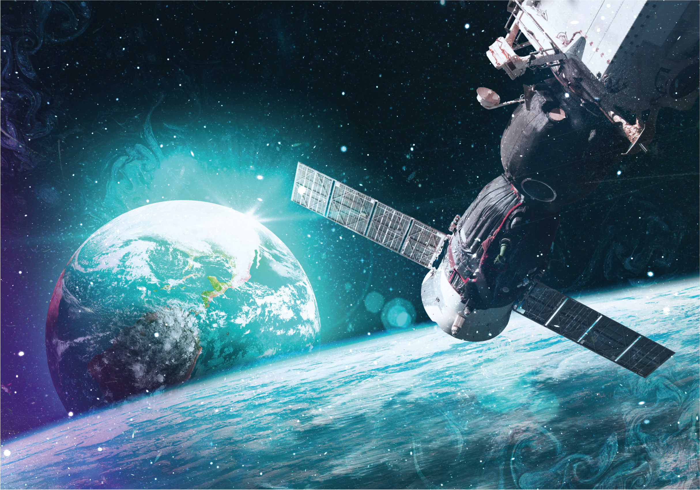 Tapete vinílico estrelas exploração de jornada galáctica - TenStickers