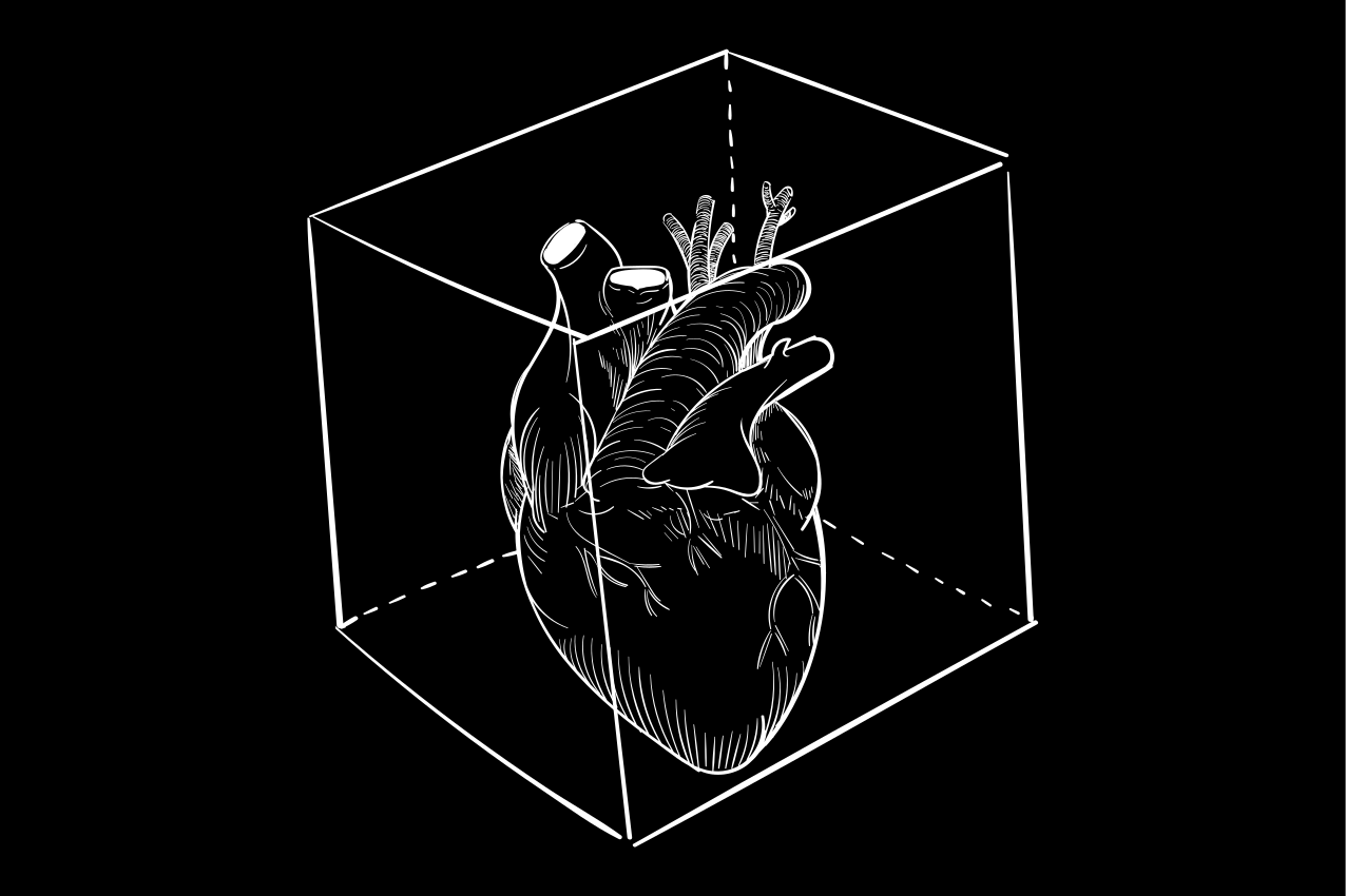 Tapete vinílico moderno ilustração de coração - TenStickers