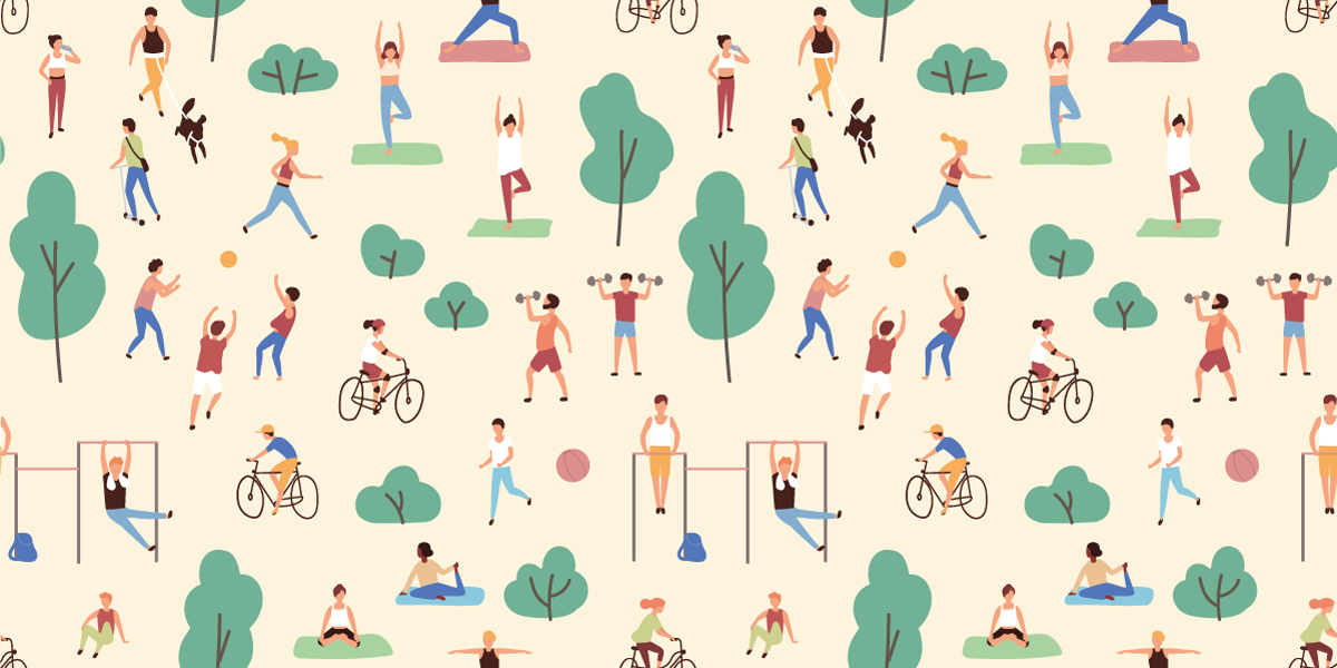 Tapete em vinil infantil cenas de jogo ativas - TenStickers