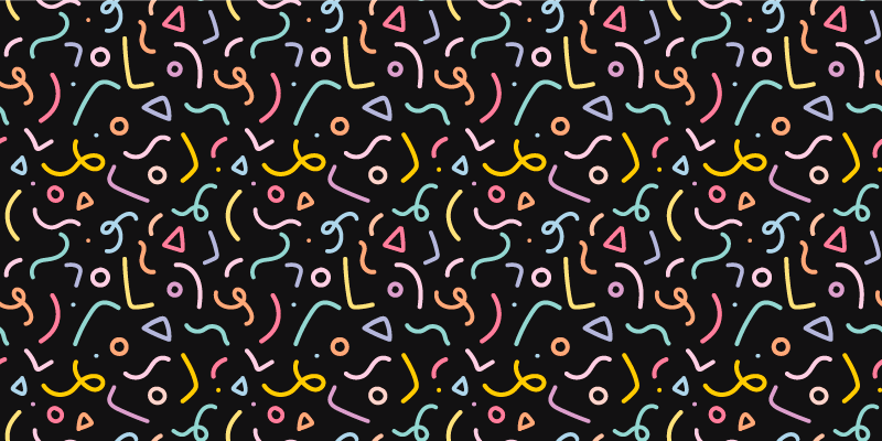 Tapete vinílico geométricas redemoinhos abstratos coloridos - TenStickers