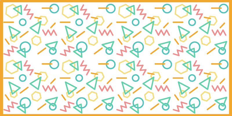 Tapete em vinil infantil padrões de formas coloridas - TenStickers