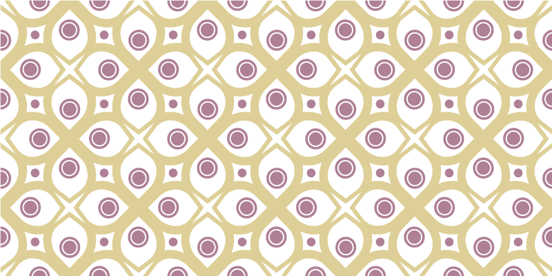 Tapete vinílico mosaico padrão de círculos geométricos - TenStickers