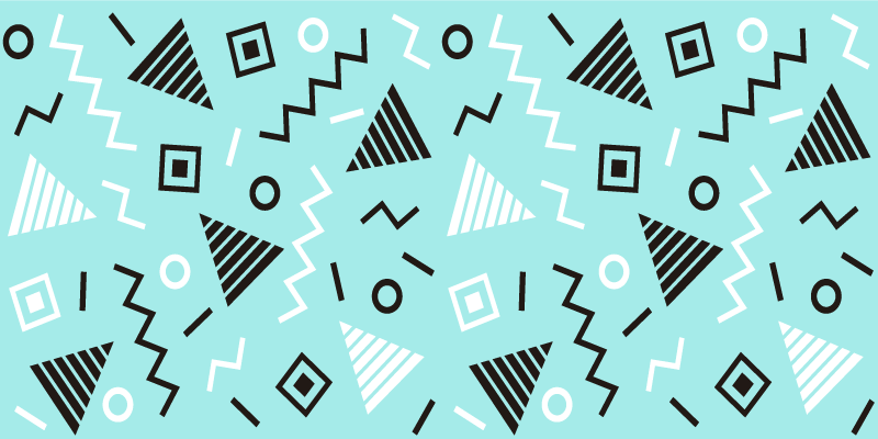 Tapete vinílico geométricas arranjo de formas - TenStickers