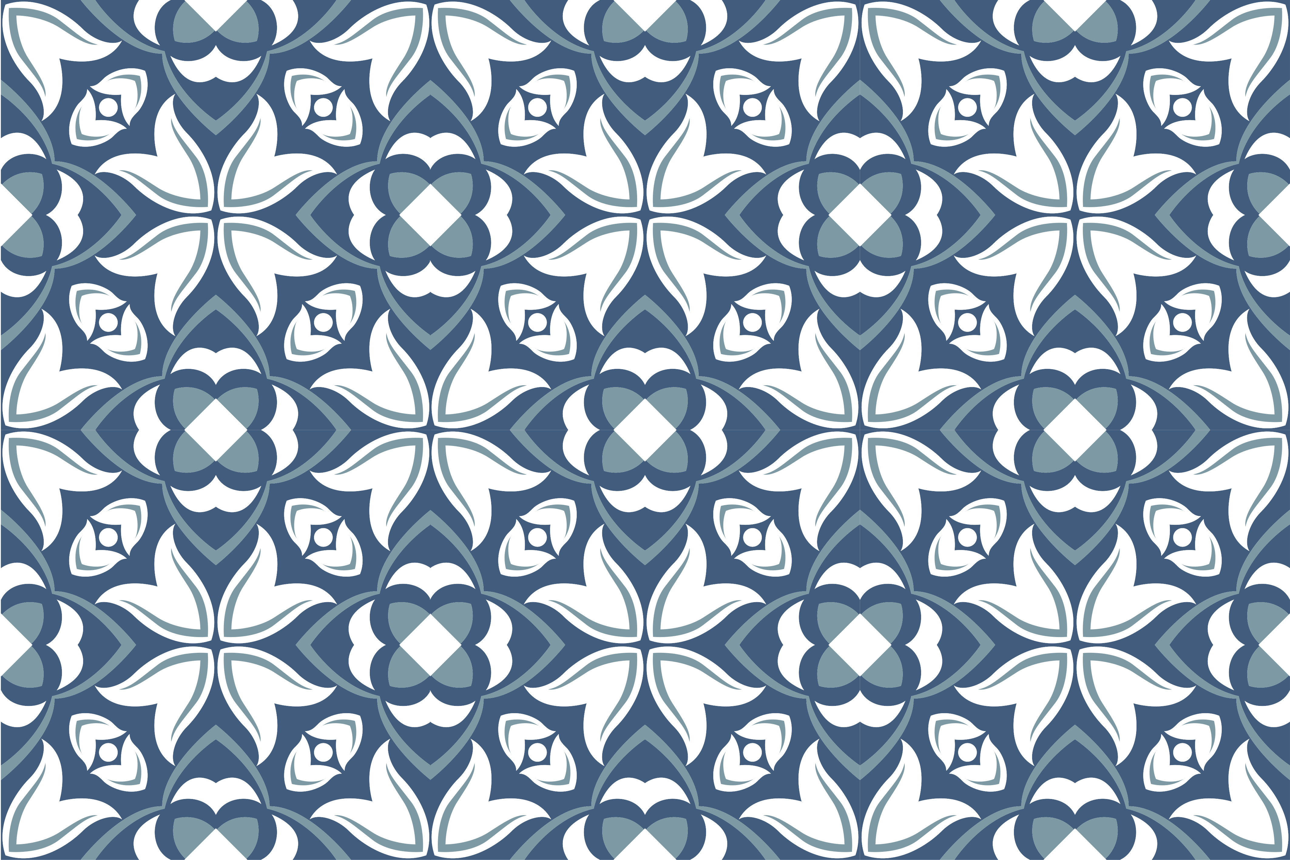 Tapete vinílico azulejos elementos botânicos graciosos - TenStickers