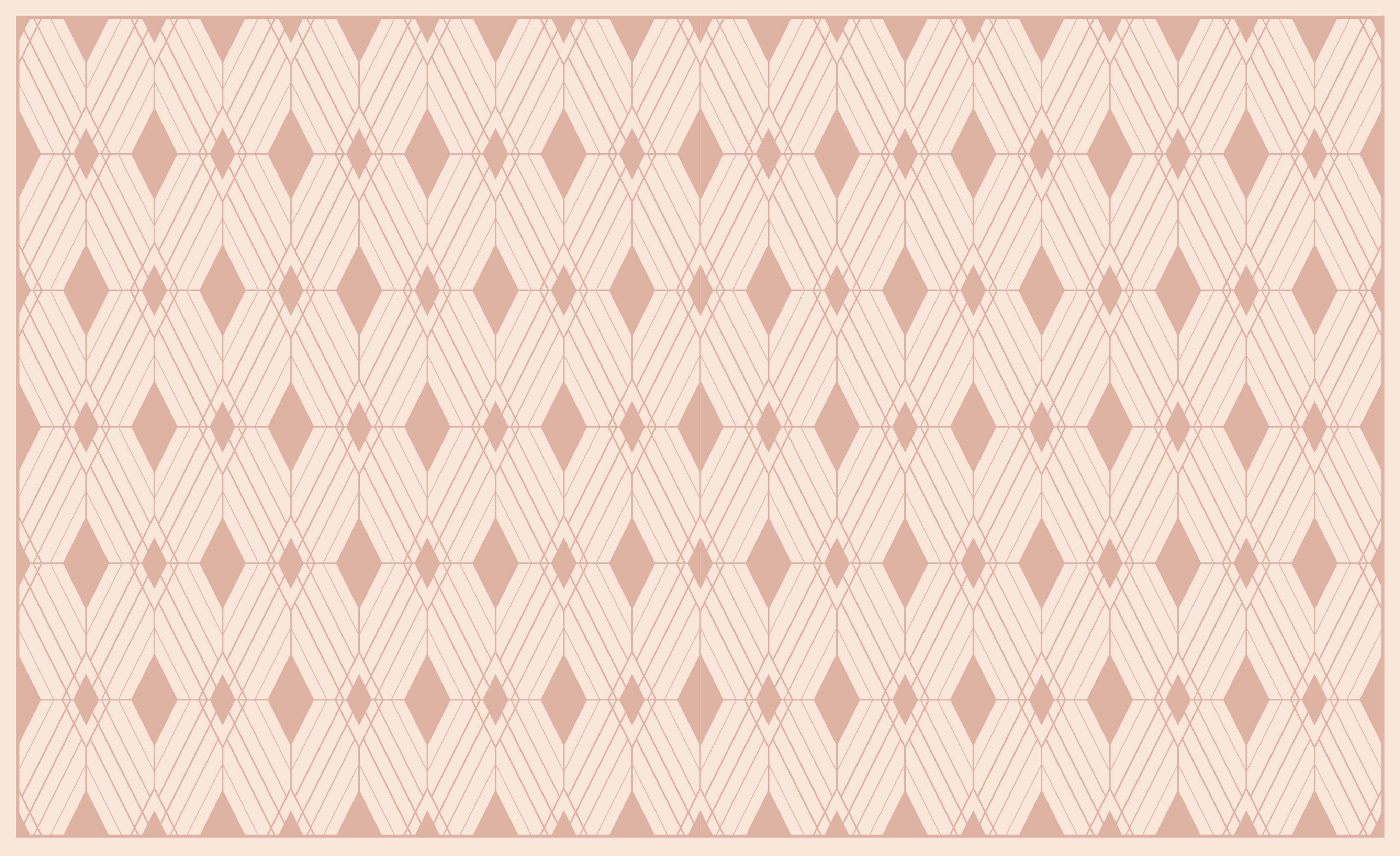 Tapete de ladrilhos de diamantes em pastel art déco - TenStickers