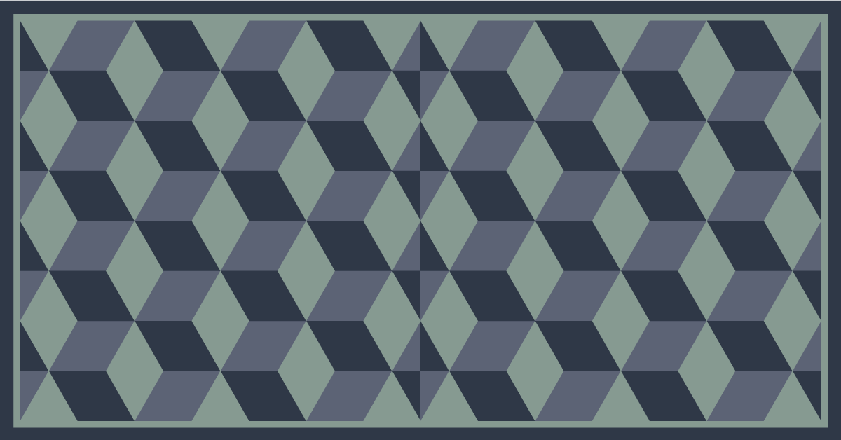 Tapete vinílico geométricas jogo de padrões cúbicos - TenStickers