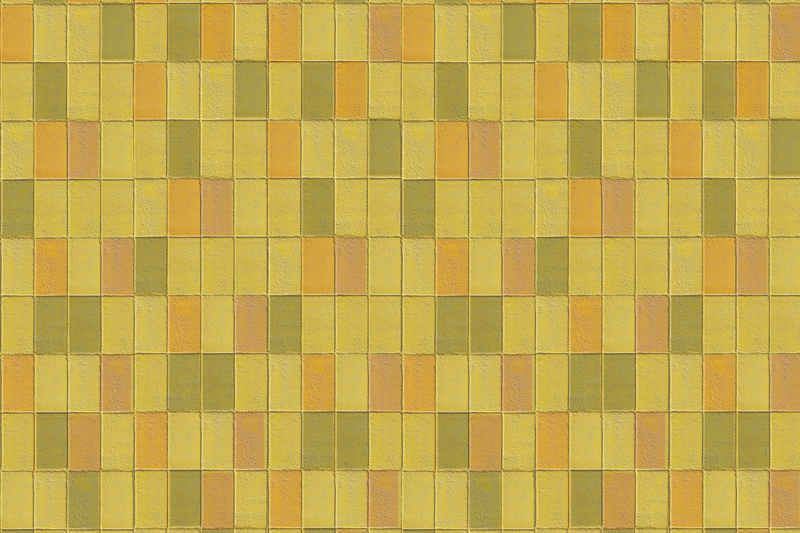 Tapete vinílico azulejos arranjo de mosaico amarelo - TenStickers