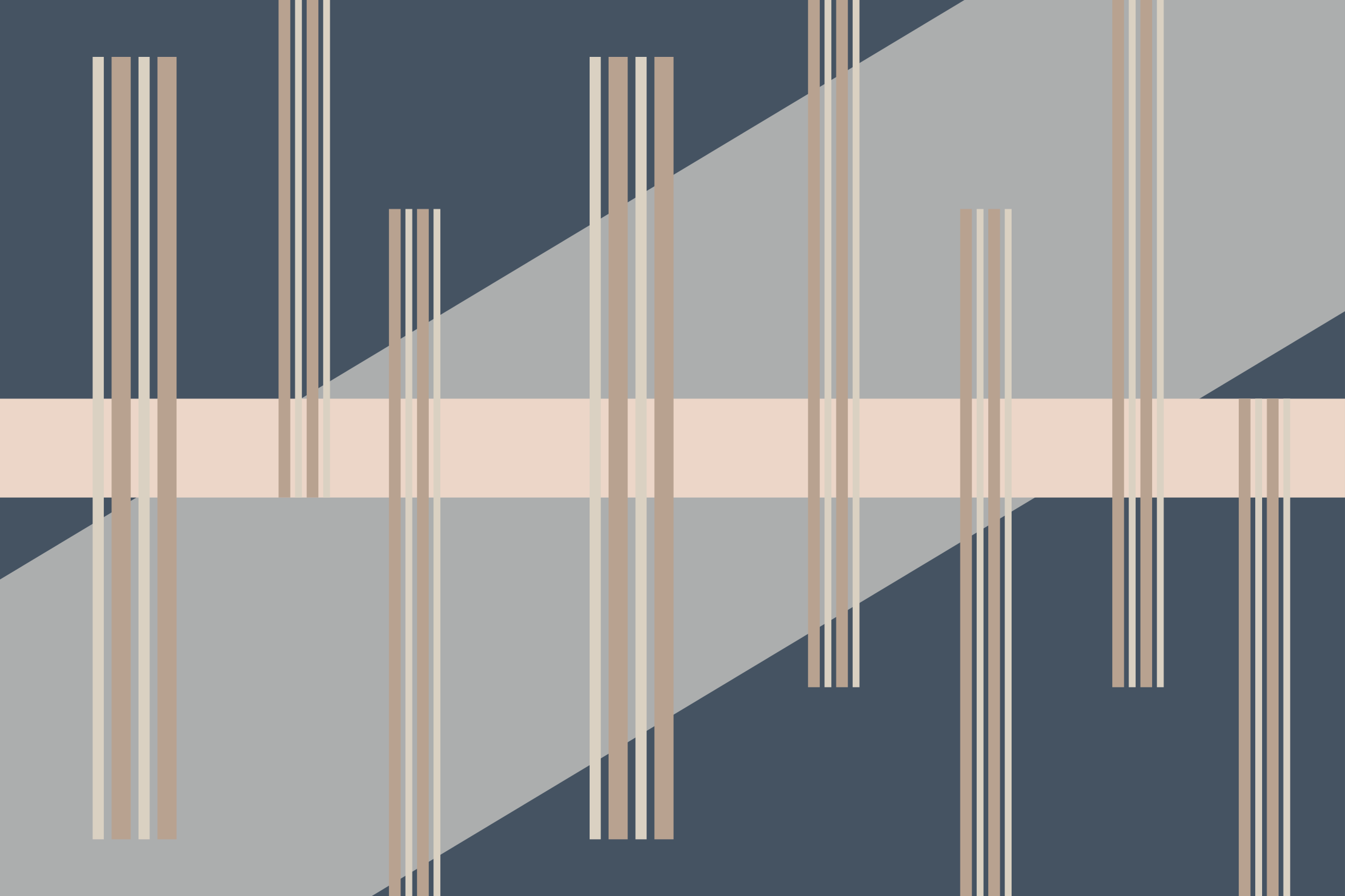 Tapete vinílico às risca estética listrada - TenStickers