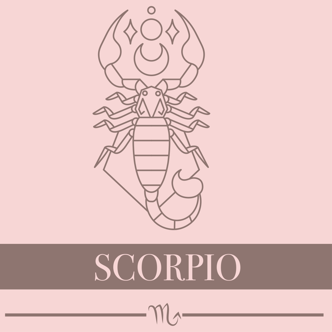 Tapete vinílico frases e textos zodíaco escorpião - TenStickers