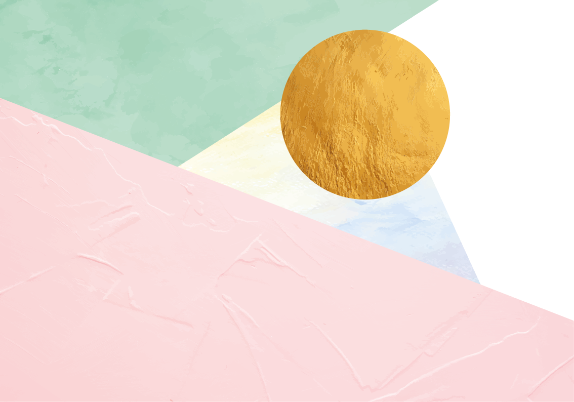 Tapete vinílico geométricas formas pastel geométricas - TenStickers