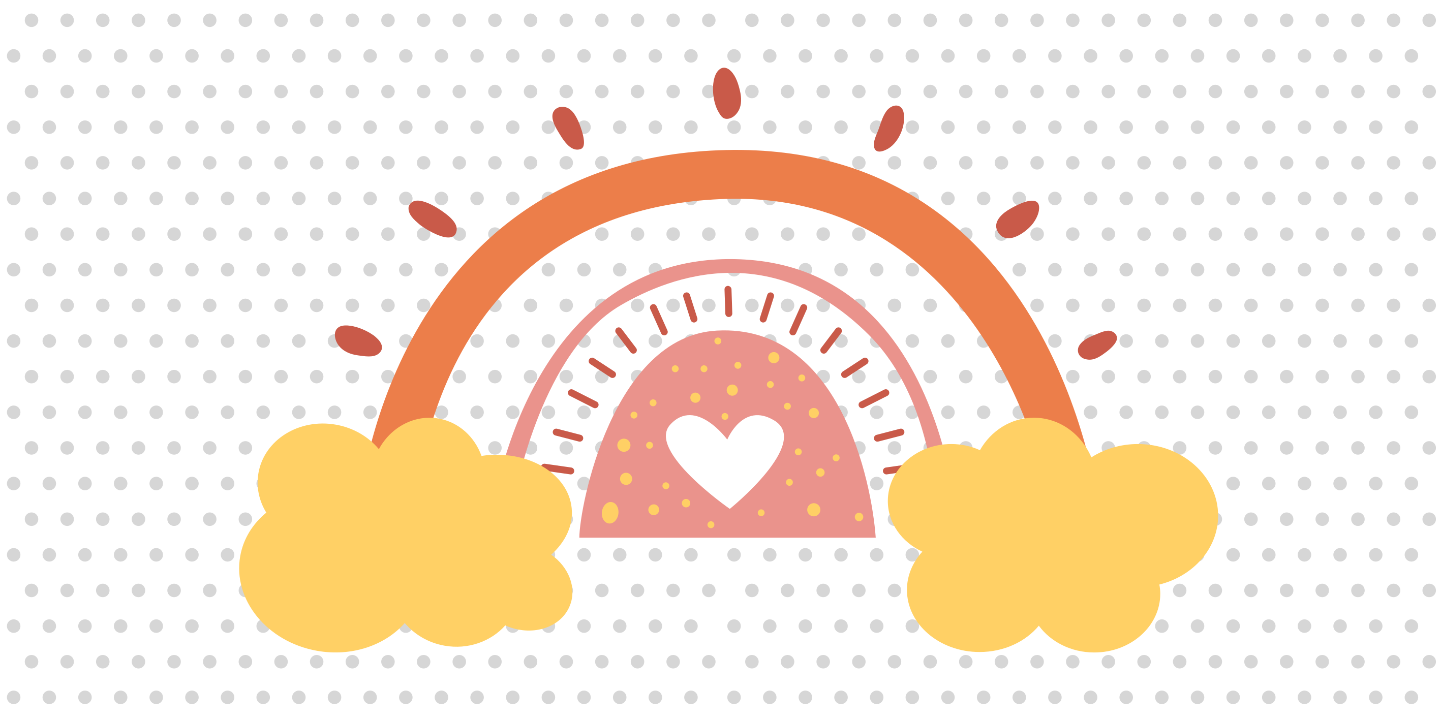 Tapete vinílico para bebés paisagem de nuvens do arco-íris - TenStickers