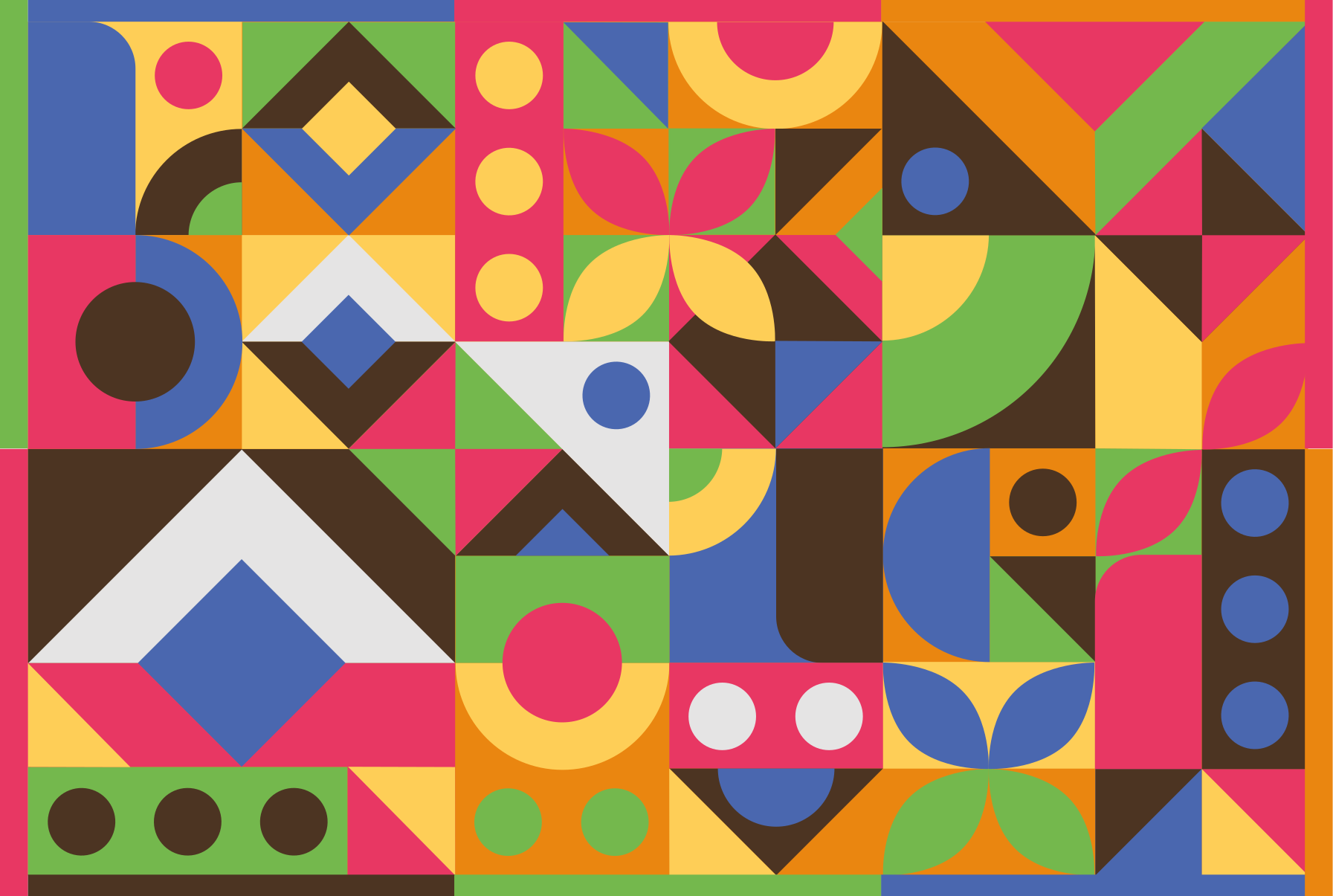 Tapete vinílico geométricas explosão de formas - TenStickers