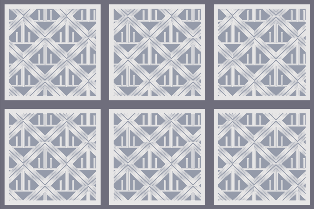 Tapete vinílico geométricas matriz de padrão geométrico - TenStickers