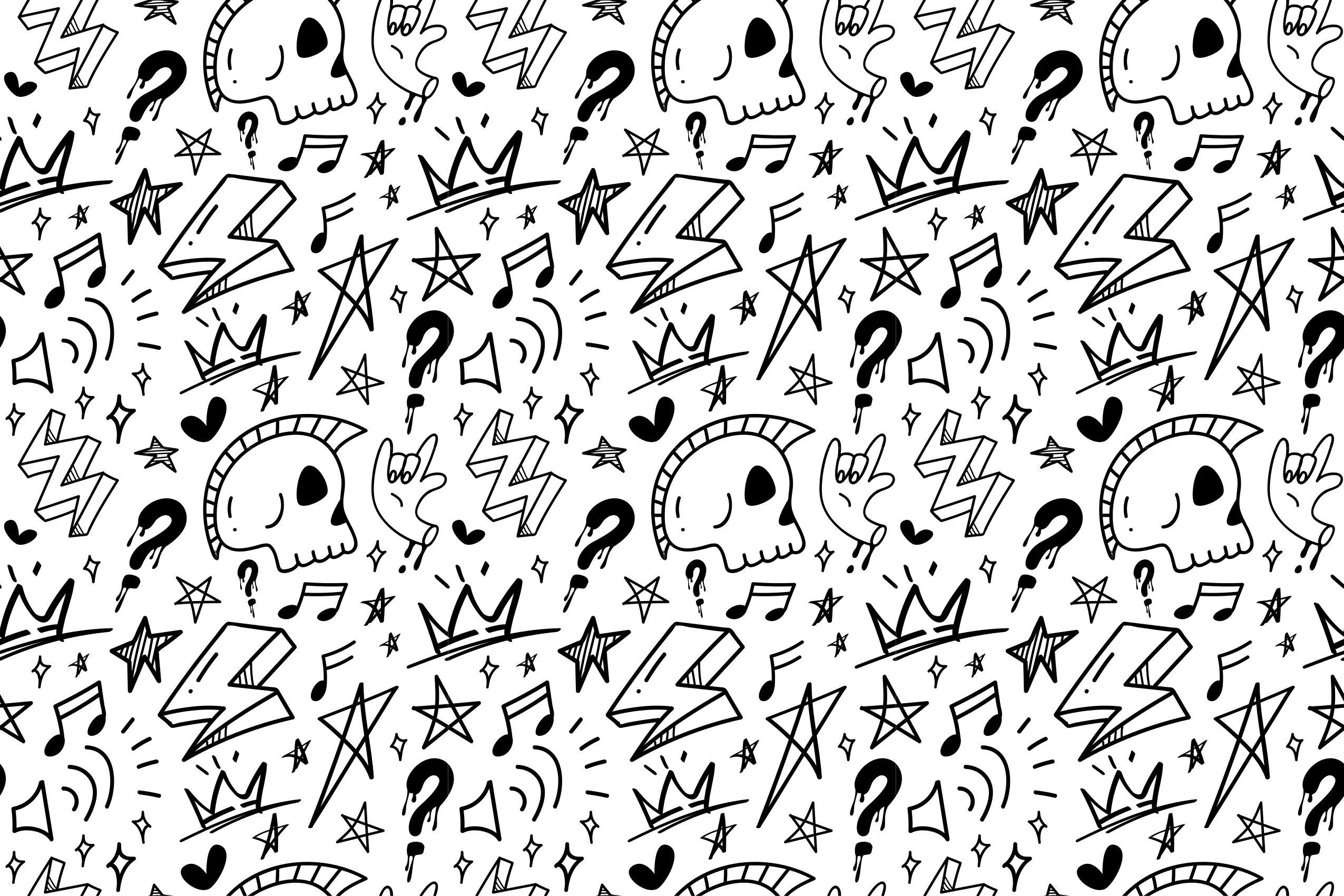 Tapete vinílico juvenil padrões adolescentes ecléticos - TenStickers