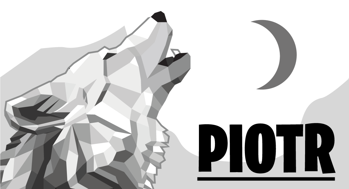 Tapete vinílico com nome lobo geométrico - TenStickers