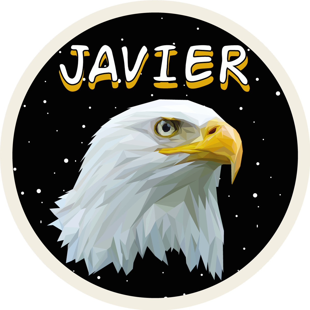 Tapete vinílico com nome águia personalizável - TenStickers