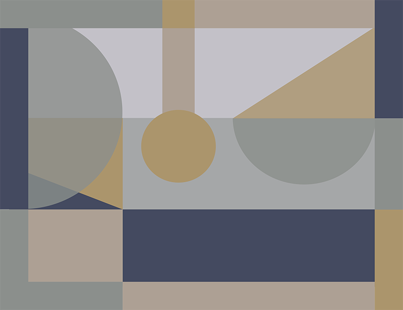 Tapete vinílico geométricas formas geométricas abstratas - TenStickers