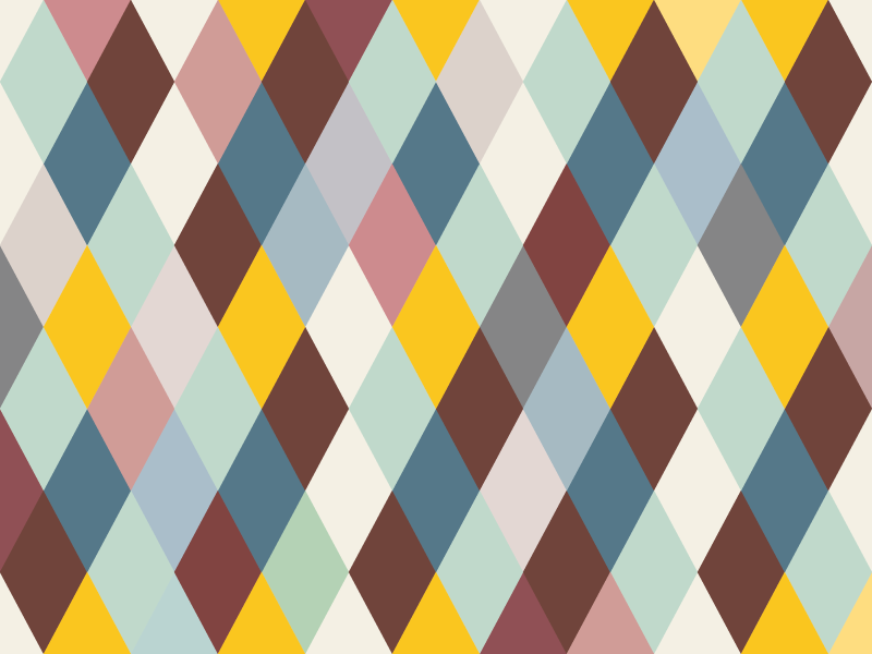 Tapetes geométricos em tons pastel multicoloridos com diamantes - TenStickers