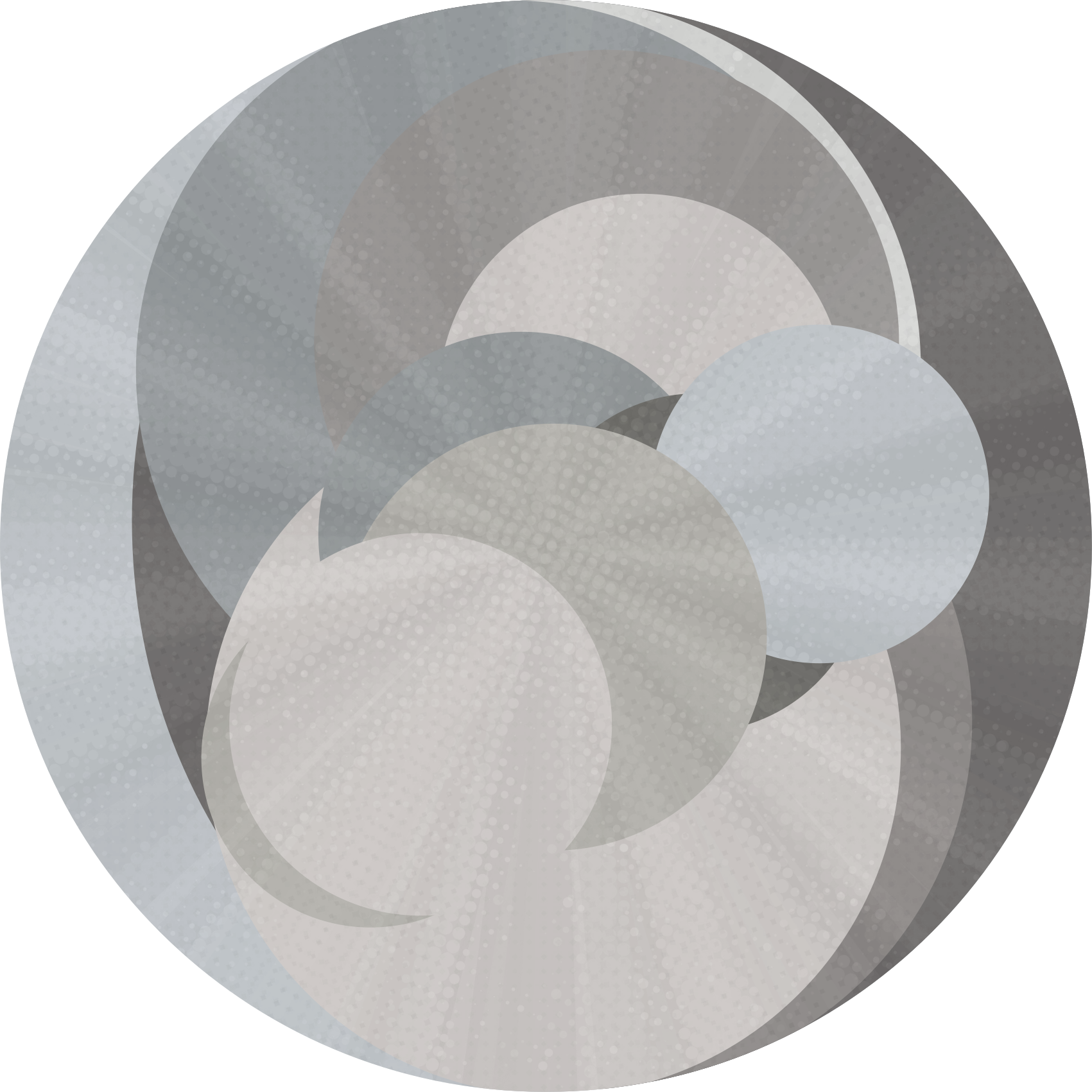 Tapete vinílico geométricas ilusão de círculos sobrepostos - TenStickers