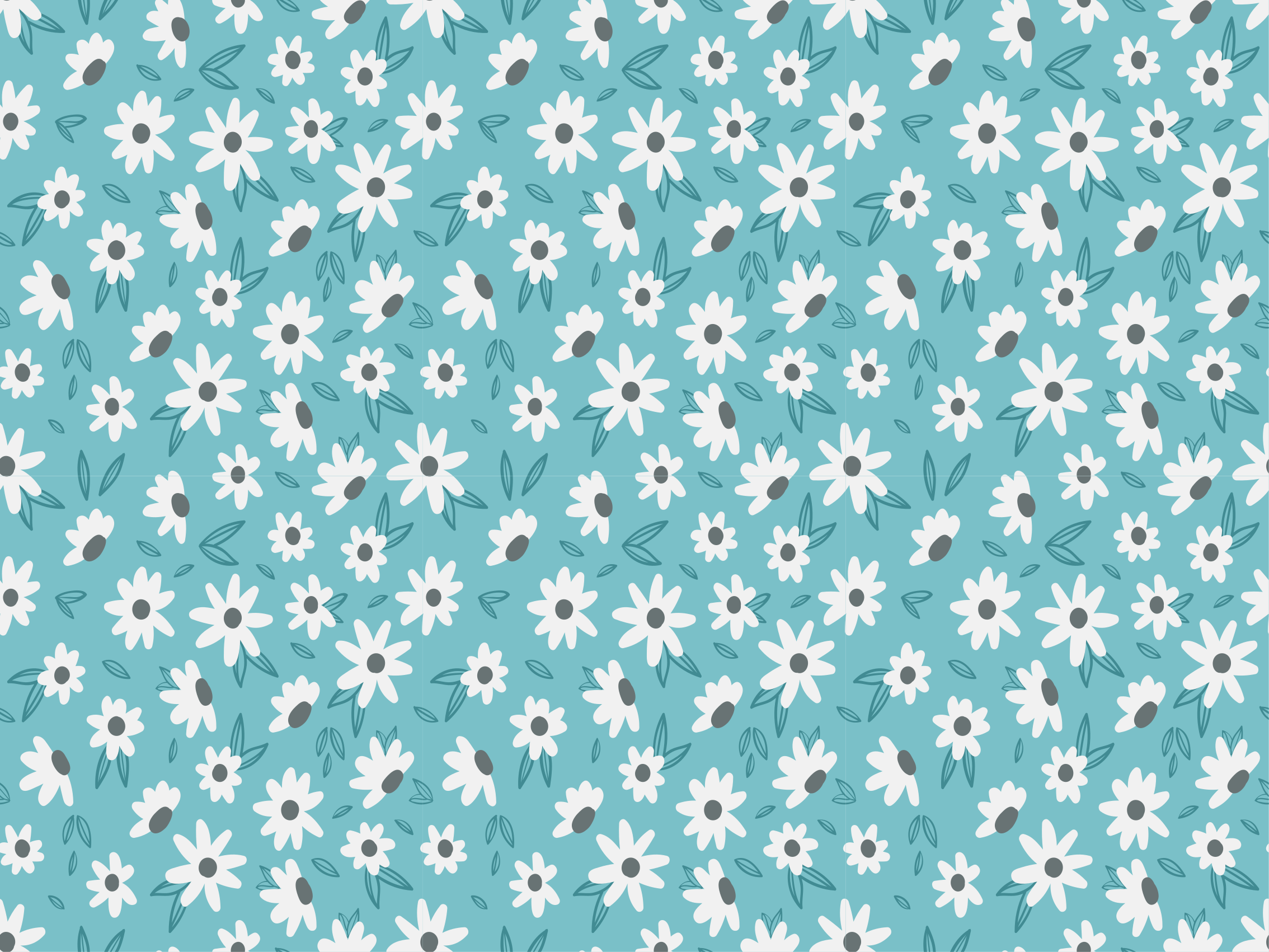 Tapete vinílico flores e plantas decoração floral - TenStickers